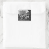 De poort van Calais of van het Roast Beef Vierkante Sticker (Tas)