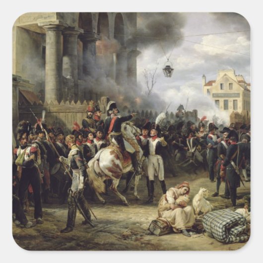 De poort van Clichy tijdens de verdediging van Par Vierkante Sticker (Voorkant)