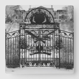 De Poort van de winter Vierkante Klok