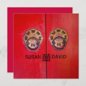 De poort van geluk binnen gaan Chinese bruiloft Kaart (Voorkant / Achterkant)