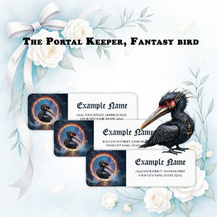 De Poortwachter – Fantasie vogel Etiket