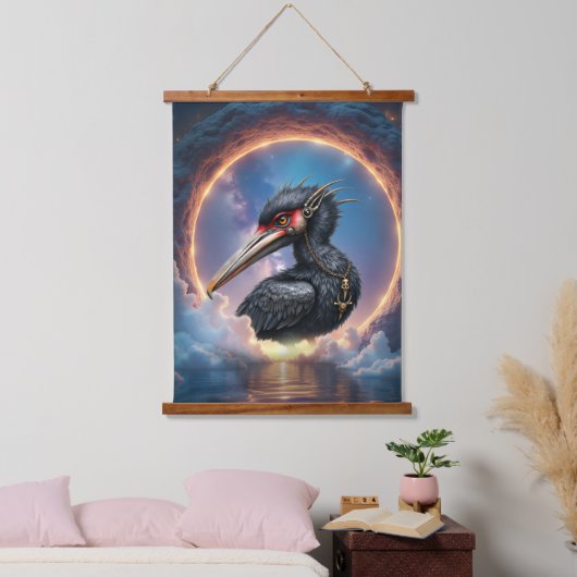 De Poortwachter – Fantasie vogel Hangend Wandkleed (Slaapkamer)
