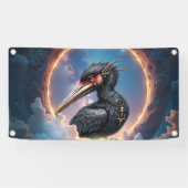 De Poortwachter – Fantasie vogel Spandoek (Horizontaal)