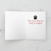De poot-lidays-Poot van het golden retriever Feestdagen Kaart (Binnen)