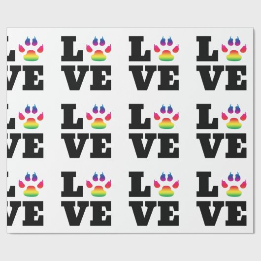 De poot van de regenboog cadeaupapier (Vlak)