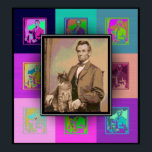 De Pop Art Abraham Lincoln en zijn kat "Dixie" Poster<br><div class="desc">Lincoln hield van katten. "Dixie is slimmer dan mijn hele kabinet, " zei hij. "En verder praat ze niet terug!" Om met Lincoln's kleurrijke persoonlijkheid te gaan,  hebben we een Pop Kunstmotief toegevoegd aan het portret.</div>