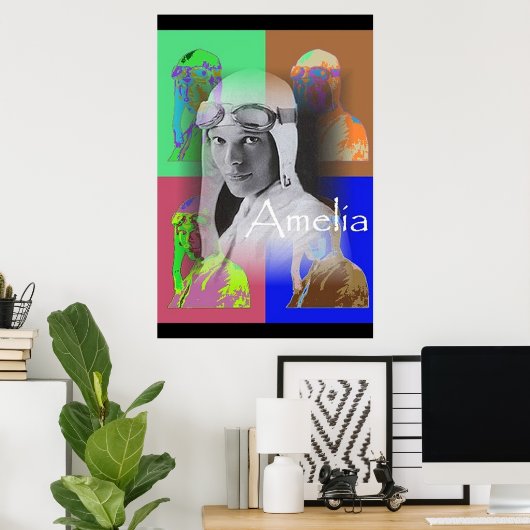 De Pop-Art Amelia Poster (Thuiskantoor)