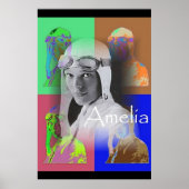 De Pop-Art Amelia Poster (Voorkant)
