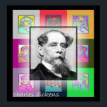 De Pop Art Charles Dickens Poster<br><div class="desc">Een prachtig portret van de grote auteur wordt omringd door kleine pop-echo's</div>