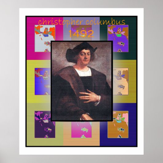 De Pop Art Christoffel Columbus Poster (Voorkant)