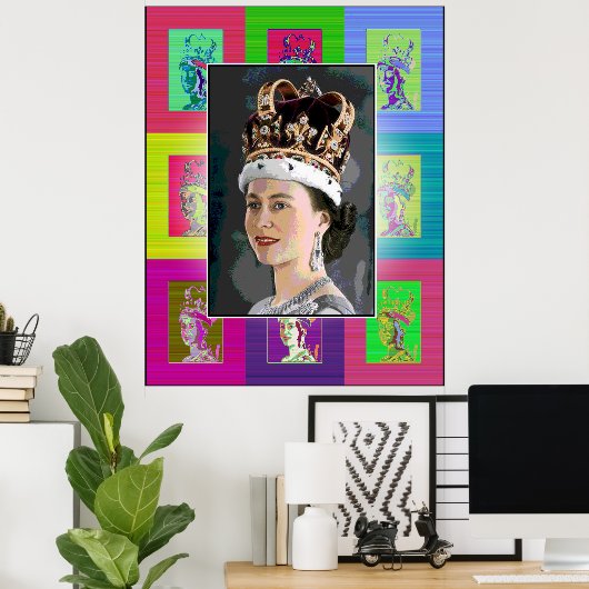 De Pop Art Coronation Poster (Thuiskantoor)