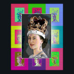 De Pop Art Coronation Poster<br><div class="desc">De ster is,  natuurlijk,  Elizabeth II. We hebben kleine Pop Art echo's toegevoegd rond het centrale portret.</div>