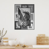 De Pop Art Lady Liberty Poster (Keuken)