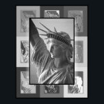 De Pop Art Lady Liberty Poster<br><div class="desc">We hielden de Pop Art afbeeldingen,  die het centrale portret weergeven,  in zwart-wit tot creëer harmonie. P.S.-Franse beeldhouwer Bartholdi,  die het beeld heeft gemaakt,  baseerde het gezicht van de vrijheid op dat van zijn moeder!</div>