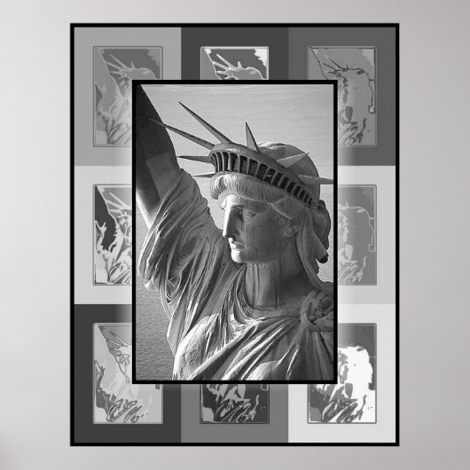 De Pop Art Lady Liberty Poster (Voorkant)