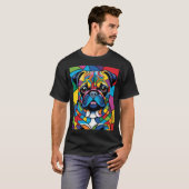 De Pop Art Pug T-shirt (Voorkant volledig)
