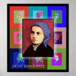 De Pop Art Saint Bernadette Poster<br><div class="desc">Dit kleine ongekende meisje creëerde het grootste katholieke hormoon buiten het Vaticaan.. en alles alleen.</div>