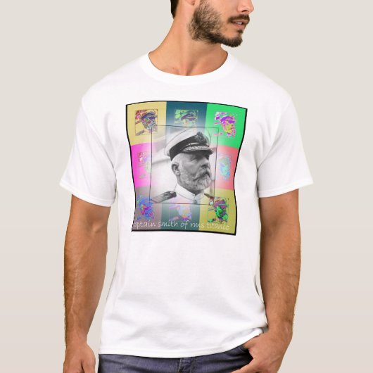 De Pop Kunstkapitein Smith van de Titanic T-shirt (Voorkant)