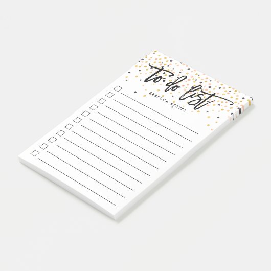 De Pop van Confetti die wordt gepersonaliseerd om  Post-it® Notes (Schuin)