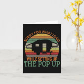 De Pop van de Camper Retro van de Camper Sorry vo Kaart (Gele Bloem)