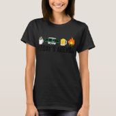 De Pop van de Camping Coffee van vandaag op Camper T-shirt (Voorkant)