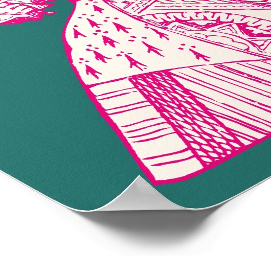 De Pop van de koningin van het hart Poster (Hoek)