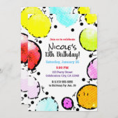 De Pop van de Retro Kunst komische ballonnen van Kaart (Voorkant / Achterkant)