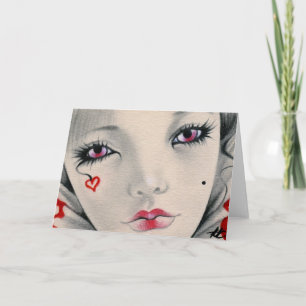 De pop van het de narrenhart van de koningin kaart