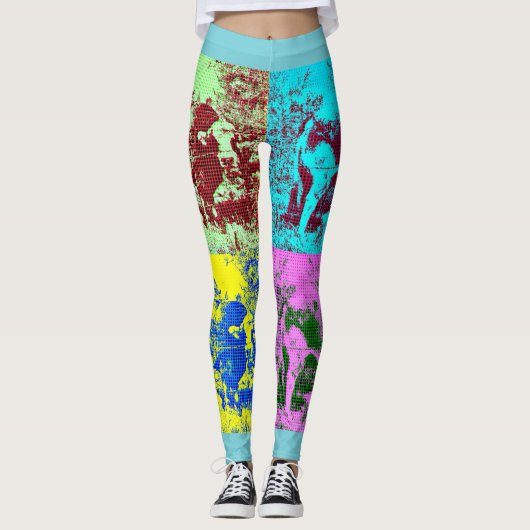 De Pop van vrouwen maakt aangepaste kow-Leggings. Leggings (Voorkant)