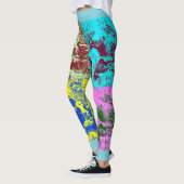 De Pop van vrouwen maakt aangepaste kow-Leggings. Leggings (Links)