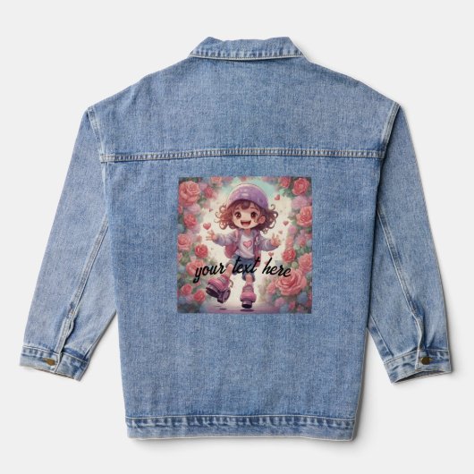 De popanime denim jacket (Achterkant)