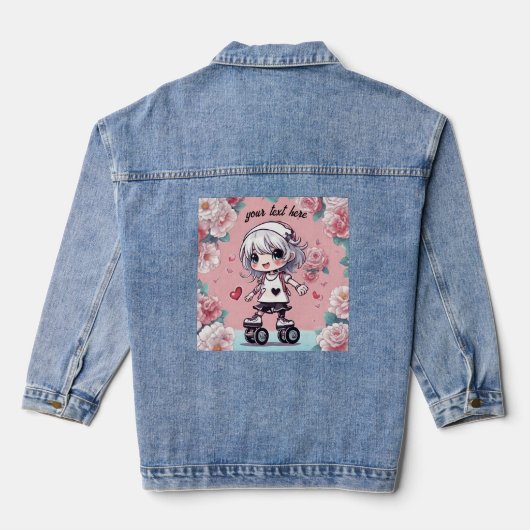 De popanime denim jacket (Achterkant)