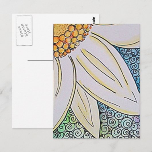 De popbriefkaart van Daisy Briefkaart (Voorkant / Achterkant)