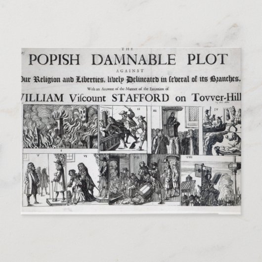 De Popish Damnable Briefkaart (Voorkant)