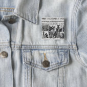 De Popish Damnable Vierkante Button 5,1 Cm (In situ)