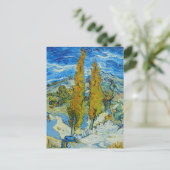 De poplars op Saint-Rémy, 1889 Vincent Van Gogh Briefkaart (Staand voorkant)