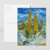 De poplars op Saint-Rémy, 1889 Vincent Van Gogh Briefkaart (Voorkant / Achterkant)