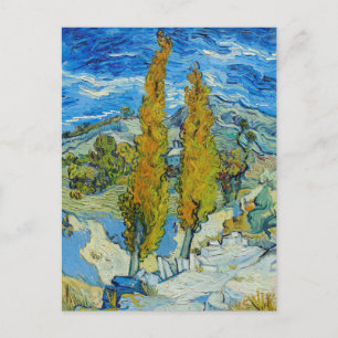 De poplars op Saint-Rémy, 1889 Vincent Van Gogh Briefkaart