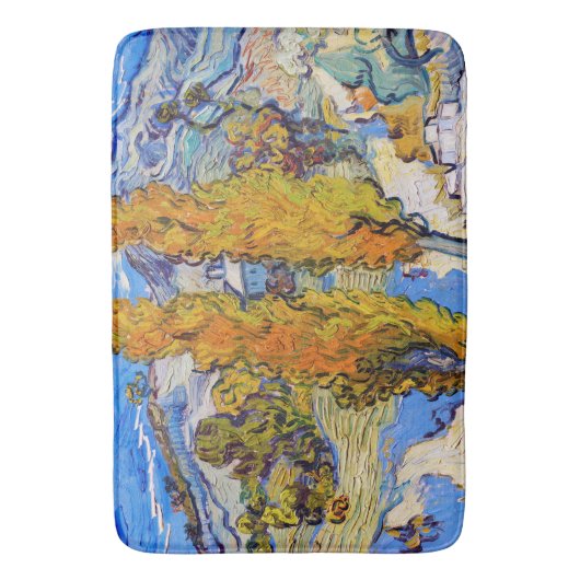De poplars op Saint-Rémy, Van Gogh Badmat (Voorkant Verticaal)