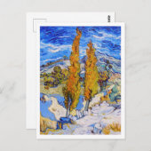 De poplars op Saint-Rémy, Van Gogh Briefkaart (Voorkant / Achterkant)