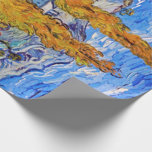 De poplars op Saint-Rémy, Van Gogh Cadeaupapier (Hoek)