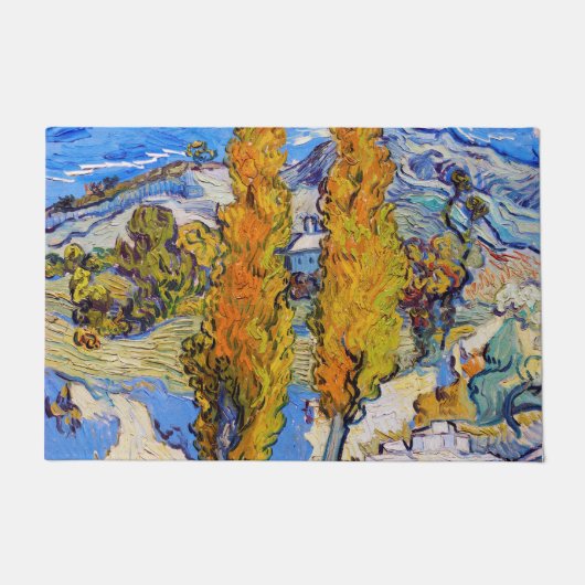 De poplars op Saint-Rémy, Van Gogh Deurmat (Voorkant)