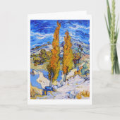 De poplars op Saint-Rémy, Van Gogh Kaart (Voorkant)
