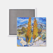 De poplars op Saint-Rémy, Van Gogh Magneet (Voorkant / Achterkant)