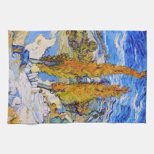 De poplars op Saint-Rémy, Van Gogh Theedoek (Horizontaal)