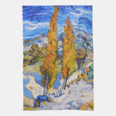 De poplars op Saint-Rémy, Van Gogh Theedoek (Verticaal)