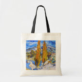 De poplars op Saint-Rémy, Van Gogh Tote Bag (Voorkant)