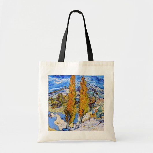 De poplars op Saint-Rémy, Van Gogh Tote Bag (Voorkant)