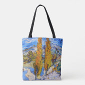 De poplars op Saint-Rémy, Van Gogh Tote Bag (Achterkant)