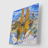 De poplars op Saint-Rémy, Van Gogh Vierkante Klok (Hoek)